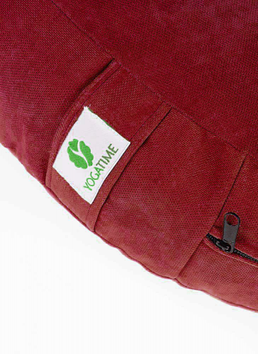 Bolster Yoga Minderi ve Meditasyon Minderi- BORDO (2li Takım)